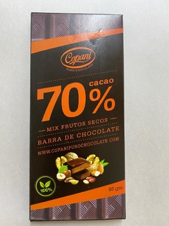 BARRA 70% CACAO MIX FRUTOS SECOS VEGANO COPANI