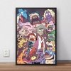 Quadro Arte Rick And Morty Pokemon Zumbi Universe 42x29 Cm