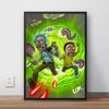 Quadro Rick And Morty 3d Psicodelico 42x29 Cm Moldura Preta