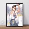 Quadro ilustração Kung Fu Bruce Lee Artes Marciais 42x29cm