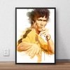 Quadro ilustração Kung Fu Bruce Lee O dragão Chines 42x29cm