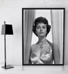 Quadro Fotografia decoração Foto Rara Sophia Loren 42x29cm