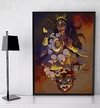 Quadro Decorativo Mitologia Hindu ilustração Kali 42x29cm