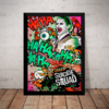 Quadro Poster Psicodelico esquadrão Suicida Joker 42x29cm