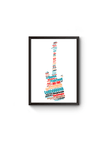 Quadro decorativo Bandas de Rock Guitarra Word Clouds