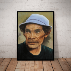 Quadro decorativo Estilo pintura a oleo Seu Madruga Don Ramon 42x29cm