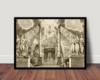 Quadro Decorativo ocultismo sabedoria maçonica 42x29cm