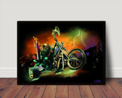 Quadro Decorativo arte custom motociclismo arte J cruz 42x29cm
