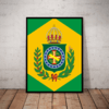 Lindo quadro da Bandeira imperial Brasileira grande 42x29cm