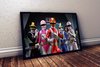 Lindo quadro decorativo fotografico super sentai changemans retro vintage 42x29cm