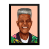 Quadro arte decorativo Nelson Mandela hipster 42x29