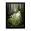 Lindo quadro decoração surreal dentro da floresta 42x29cm