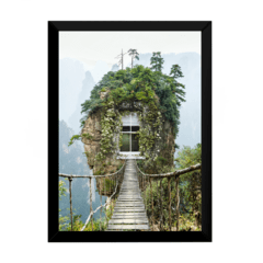 Lindo quadro decoração surreal a ponte para o paraiso 42x29