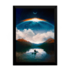 Lindo quadro decorativo surrealista atmosfera da vida 42x29