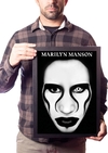 Quadro Decorativo Marilyn Manson Arte Na Moldura