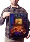 Poster Moldurado Retro Game Arte Quarto Game cube Nintendo
