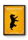 Quadro Hogwarts Hufflepuff Poster Moldurado