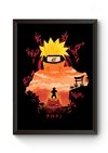 Quadro Arte Simplista Anime Naruto Poster Moldurado