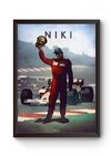 Quadro Car Legends Niki Lauda Poster Moldurado