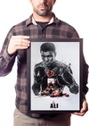 Quadro Boxe Muhammad Ali Arte Pôster Academia Luta