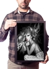 Quadro Lady Gaga Foto Pôster Na Moldura Rainha do Pop