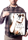 Quadro Decorativo Lady Gaga Arte Foto Pôster Na Moldura