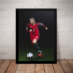 Quadro Decorativo Futebol Arte Cristiano Ronaldo Cr7