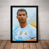 Quadro Decorativo Arte Cristiano Ronaldo Cr7 Futebol