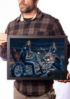 Quadro David Mann motociclismo arte mecanicos