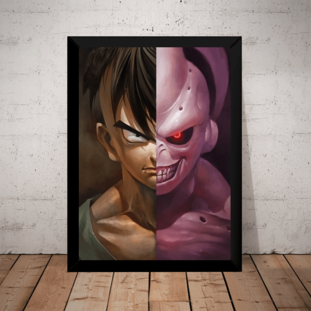 Quadro Com Vidro Dragon Ball Z Saga Majin Boo 35x45 Cm em Promoção na  Americanas