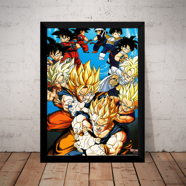 Quadro decorativo Goku e Gohan Dragon Ball Z