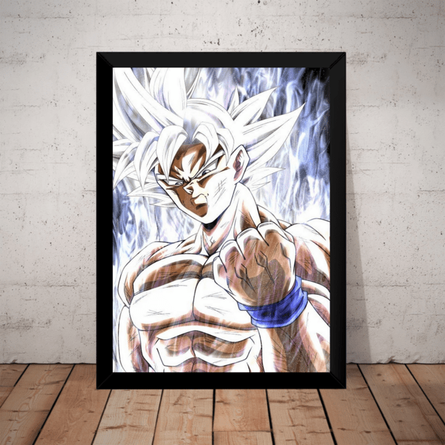 Quadro Goku Instinto Superior Dragon Ball Ultra Instinct Art