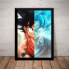 Quadro Art Dragon Ball Super Goku Pequeno Split Sayajin Blue