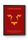 Quadro Harry Potter Gryfindor Minimalista Poster Moldurado