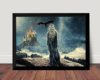 Quadro Game Of Thrones Daenerys Targaryen Arte Gelo & Fogo