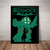 Quadro Game Bioshock Arte Simplista Poster Moldurado