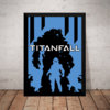 Quadro Game Titanfall Fall Arte Simplista Poster Moldurado