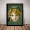 Quadro Decorativo Arte Link Game Zelda Poster Moldurado