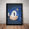 Quadro Decorativo Sonic Game Arte Poster Moldurado