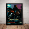 Quadro Game Cyberpunk 2077 Arte Poster Com Moldura