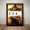 Quadro Arte Jogo Doom Game Poster Moldurado
