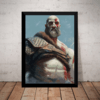 Quadro Decorativo Game God Of War 4 Kratos Fan Arte