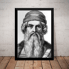 Quadro Decorativo Johannes Gutenberg Inventor Arte Moldurada
