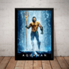 Quadro Aquaman Dc Filme Cinema Cartaz Poster Com Moldura