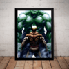 Quadro Hq Arte Wolverine Vs Hulk Poster Moldurado