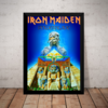 Quadro Banda Iron Maiden Powerslave Poster Moldura 44x32cm