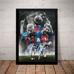 Quadro Decorativo Arte Lionel Messi Futebol Barcelona