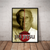 Quadro decorativo Academias jiu Jitsu mestres Carlos x Helio Gracie 42x29cm