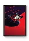 Quadro Fórmula 1 Ayrton Senna  Poster Moldurado
