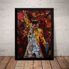 Quadro Banda Queen Freddie Mercury Arte Poster Moldurado